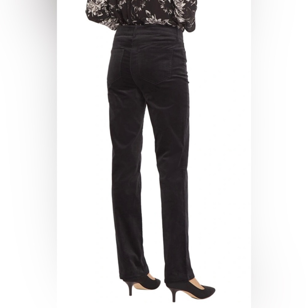 NYDJ Tummy-Control Bootcut Pants Slimming Black Stretch Petite